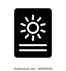 fortune card vector glyph flat icon 
