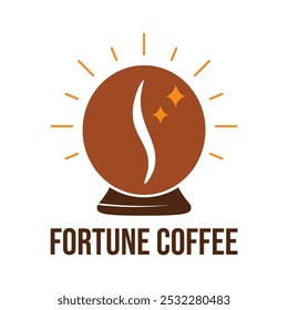 fortune coffee flat minimalist logo design