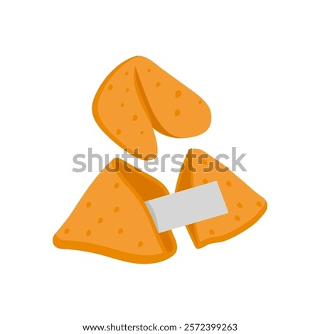 Fortune Cookie, China Symbols Vector Illustration