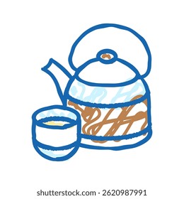 marca de cozinha chinesa de biscoito da sorte ícone doodle esboço vetor. marca de cozinha chinesa de biscoito da sorte. ilustração de símbolo isolado