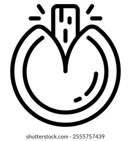 Fortune Cookie Chinese New Year icon Illustration