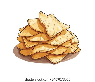 fortune cookie chips vector on white background design