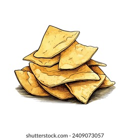 fortune cookie chips vector on white background design