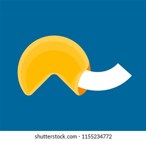 Fortune cookie empty paper isolated. Vector illustration
