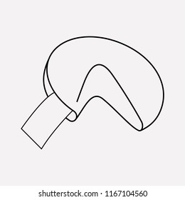 Fortune cookie icon line element. Vector illustration of fortune cookie icon line isolated on clean background for your web mobile app logo design.