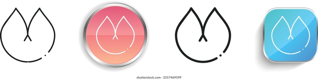 fortune cookie icon. Thin Linear, Regular and Button Style Design Isolated On White Background