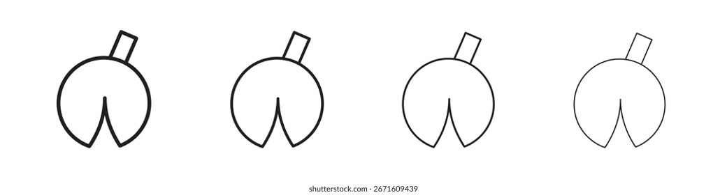 Ícone de cookie da Fortune ilustração vetorial, ícone de design de linha. Traçados editáveis.