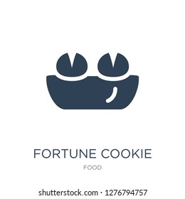 fortune cookie icon vector on white background, fortune cookie trendy filled icons from Food collection, fortune cookie vector illustration