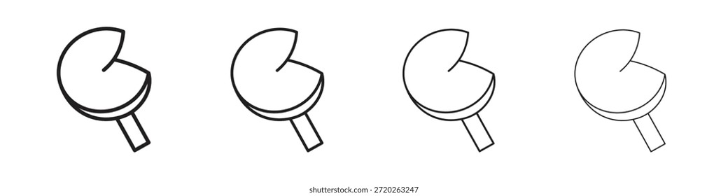 Iconos de la galleta de la fortuna Esquema símbolo de Vector signo