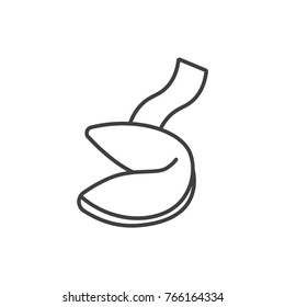 Fortune cookie line icon.