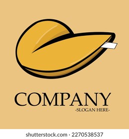 Fortune cookie logo. a logo that is easy to remember has a lucky meaning. make everyone remember your product