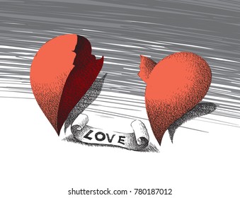 Fortune cookie love heart