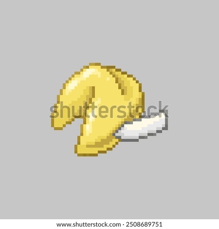 Fortune cookie, pixel art food