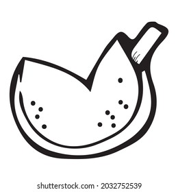 Fortune Cookie Vector Cartoon Illustration Chinese Pastry