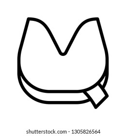Fortune cookie vector, Chinese lunar new year line design icon