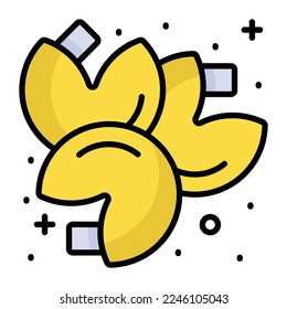 Diseño del vector de cookies de Fortune en un estilo moderno
