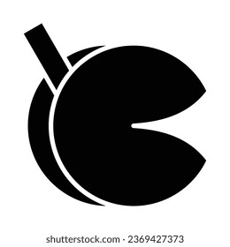 Fortune Cookie Vector Glyph Icon For Personal And Commercial Use.
