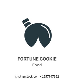 Fortune cookie vector icon on white background. Flat vector fortune cookie icon symbol sign from modern food collection for mobile concept and web apps design.