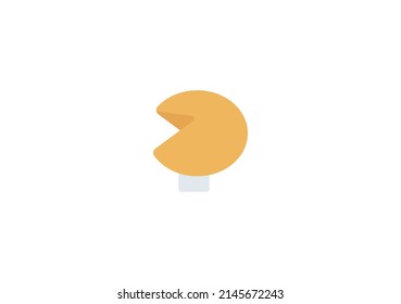 Vector de galletas de fortuna Emoticon aislado. Icono de cookie de Fortune
