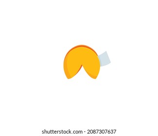 Fortune Cookie vector isolated icon. Emoji illustration. Fortune Cookie vector emoticon