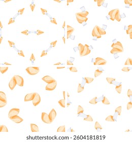 Fortune Cookies and Blank Papers Creating Intriguing Seamless Patterns