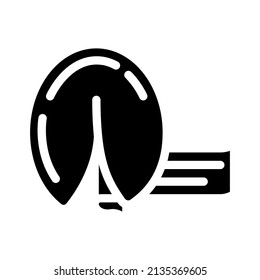 fortune cookies glyph icon vector. fortune cookies sign. isolated contour symbol black illustration