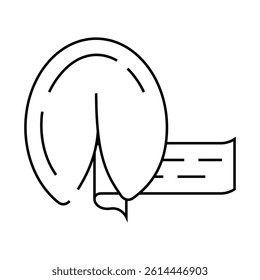 fortune cookies line icon vector. fortune cookies sign. isolated contour symbol black illustration