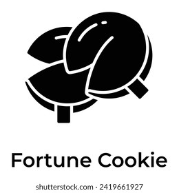 Fortune cookies vector design in modern style, editable icon