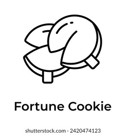 Fortune cookies vector design in modern style, editable icon