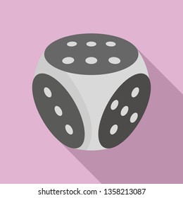 Fortune dice icon. Flat illustration of fortune dice vector icon for web design