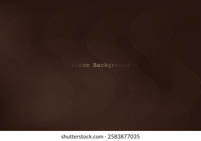 Fortune Gold brown pattern. Linear geometric Art deco bricks. 20s retro style. Luxury seamless pattern. Packaging or menu design.Vector. modern brown background 