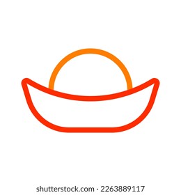 fortune icon duocolor red style chinese new year illustration vector perfect. Icon sign from modern collection for web. Nice design perfect