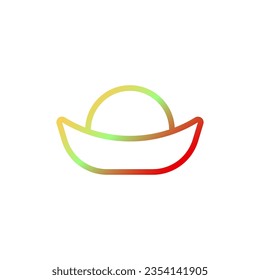 Fortune icon gradient yellow green red colour chinese new year vector element and symbol perfect.