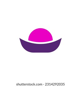 Icono de fortuna sólido color púrpura color chino nuevo año vector elemento y símbolo perfecto.