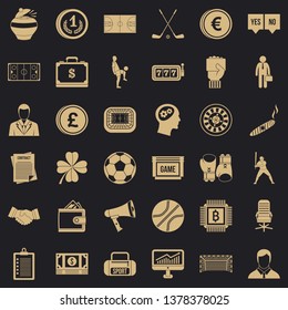 Fortune icons set. Simple style of 36 fortune vector icons for web for any design