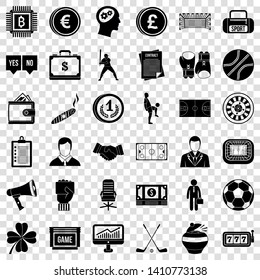 Fortune icons set. Simple style of 36 fortune vector icons for web for any design