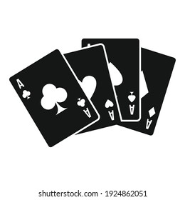 Fortune play cards icon. Simple illustration of fortune play cards vector icon for web design isolated on white background