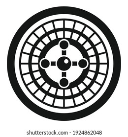 Icono de ruleta de fortuna. Ilustración simple del icono del vector de la ruleta de la fortuna para el diseño web aislado en fondo blanco