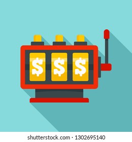 Fortune slot machine icon. Flat illustration of fortune slot machine vector icon for web design