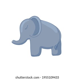 Fortune symbol Good luck baby elephant , decorative lucky element isolated. Vector illustration