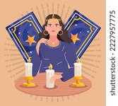 fortune teller with candles character