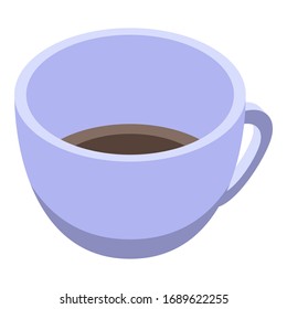 Fortune teller coffee cup icon. Isometric of fortune teller coffee cup vector icon for web design isolated on white background