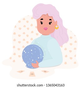 fortune teller with crystal ball