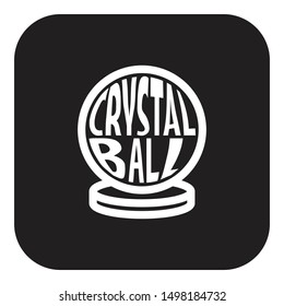 Fortune Teller Crystal Ball icon flat black