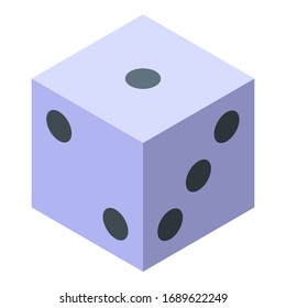 Fortune teller dice icon. Isometric of fortune teller dice vector icon for web design isolated on white background