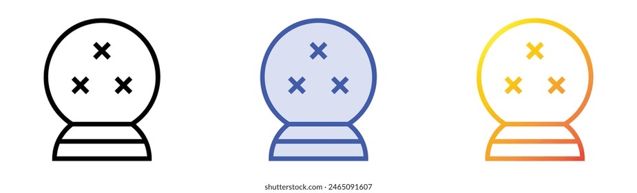 fortune teller icon. Linear, Blue Fill and Gradient Style Design Isolated On White Background