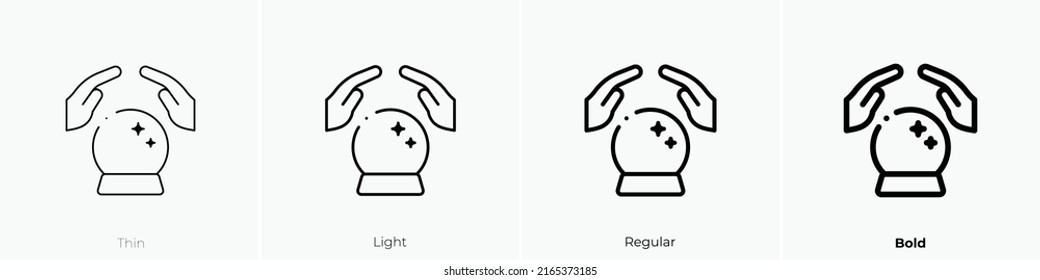 fortune teller icon. Linear style sign isolated on white background. Vector illustration.