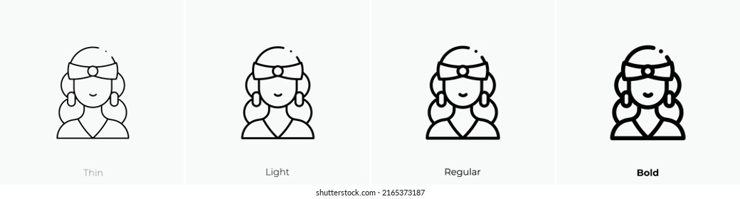 fortune teller icon. Linear style sign isolated on white background. Vector illustration.