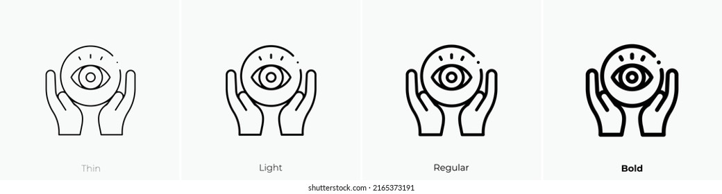 fortune teller icon. Linear style sign isolated on white background. Vector illustration.