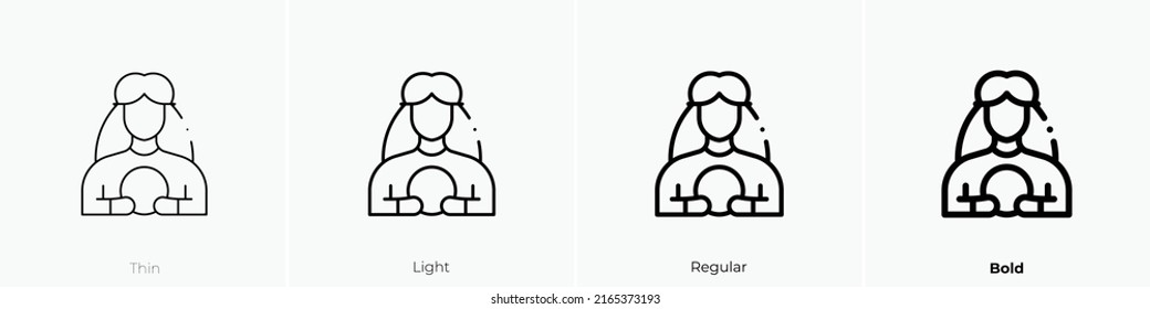 fortune teller icon. Linear style sign isolated on white background. Vector illustration.